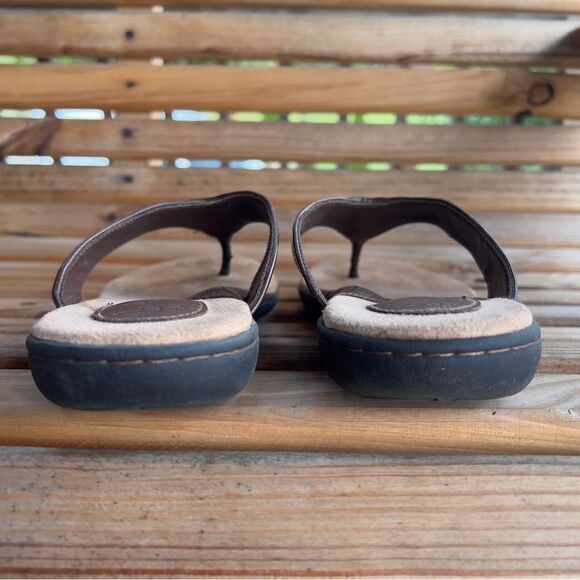 b.o.c. Brown Leather Thong Sandals – Women’s Size 7.5 - Picture 9 of 11